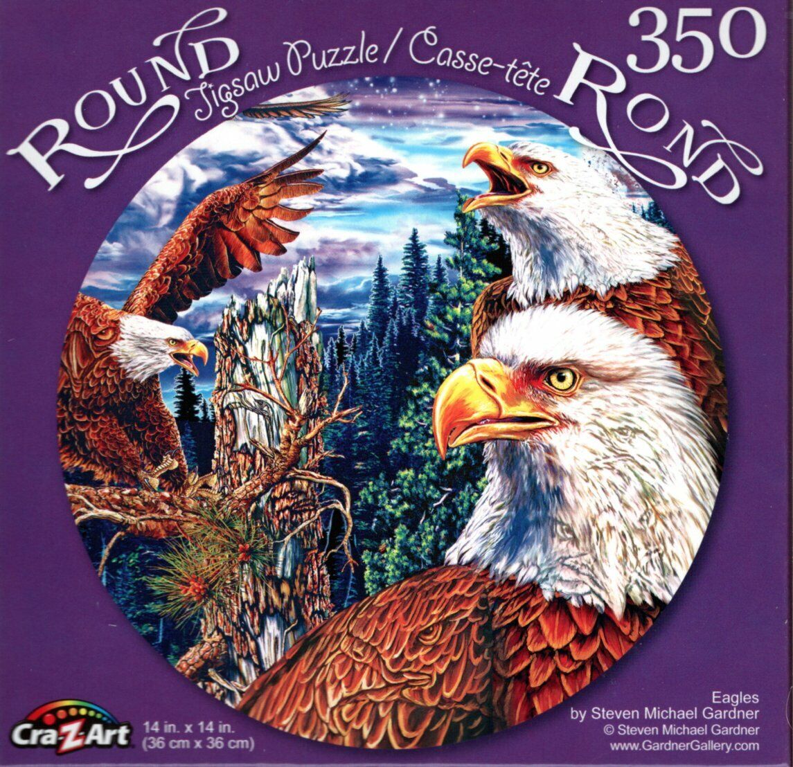 Egles by Steven Michael Gardner - 350 Piece Round Jigsaw Puzzle