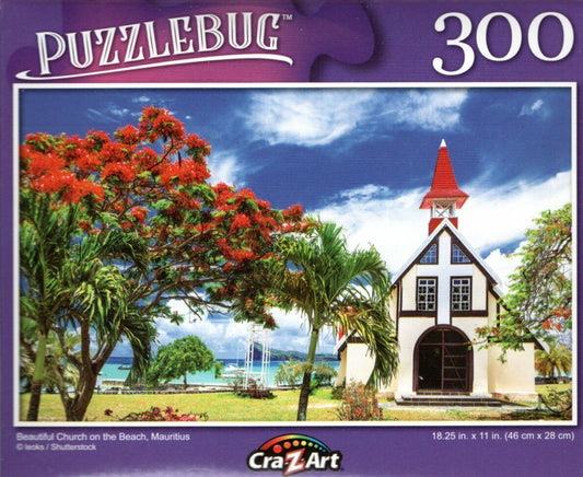 Beautiful Church on The Beach,Mauritius - 300 Pieces Jigsaw Puzzle
