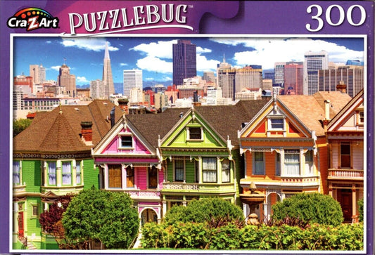 Painted Ladies from Alamo Square and San Francisco Skyline - 300 Jigsaw Puzzle