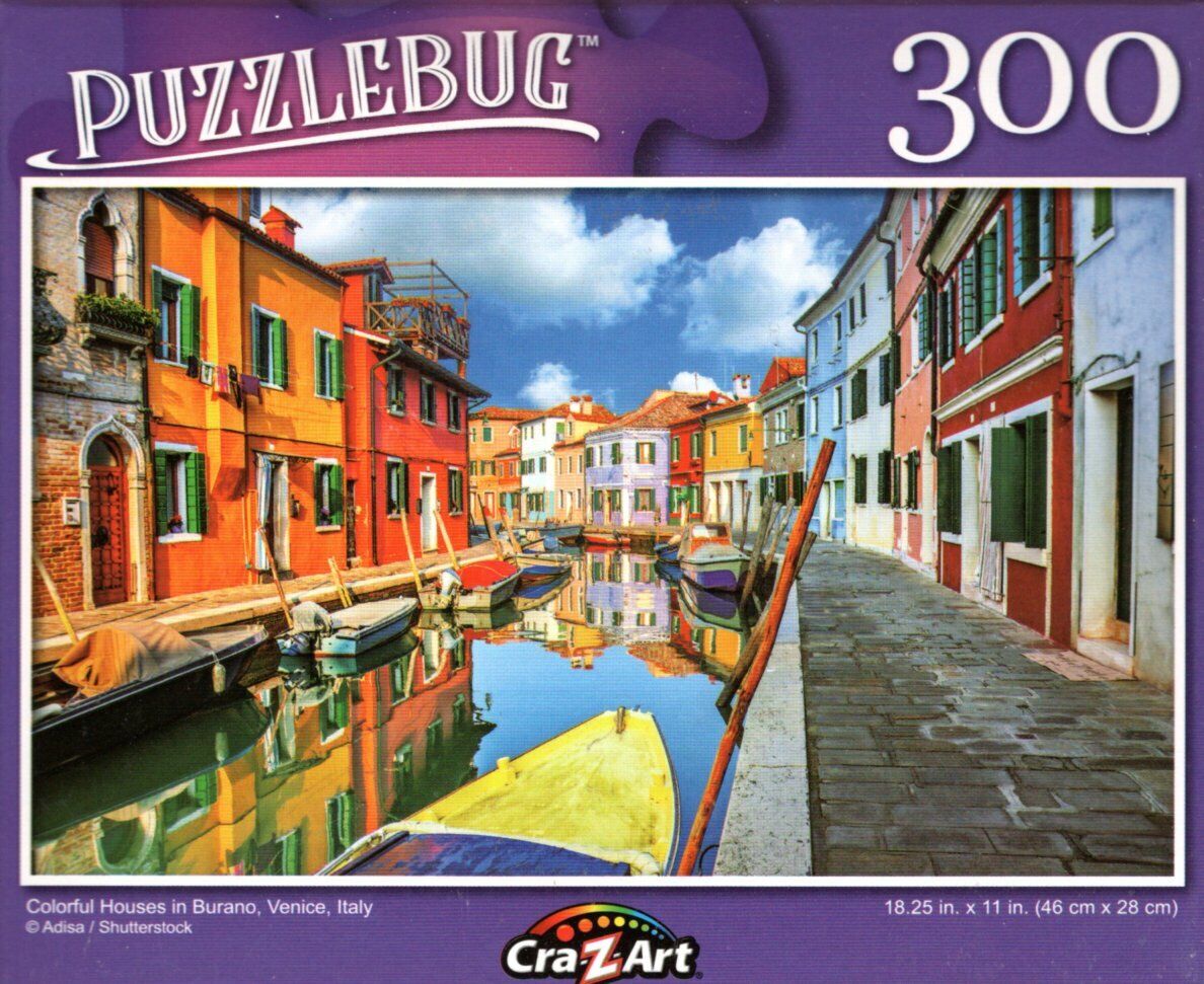 Colorful Houses in Burano, Venice, Italy - 300 Pieces Jigsaw Puzzle