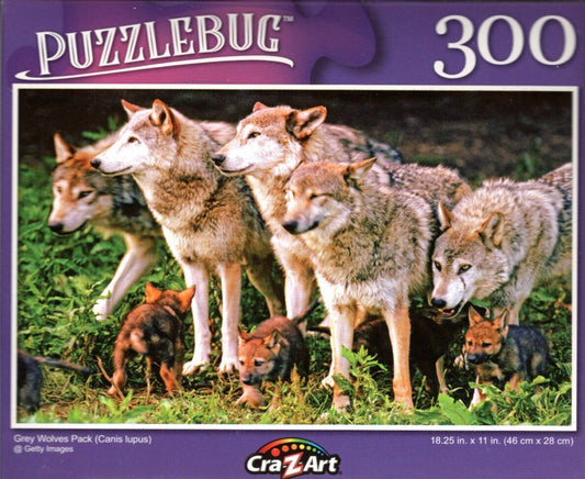 Grey Wolves Pack - 300 Pieces Jigsaw Puzzle