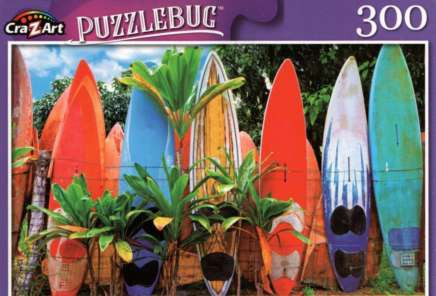 Surfboards Fence, Maui, HI - 300 Pieces Jigsaw Puzzle