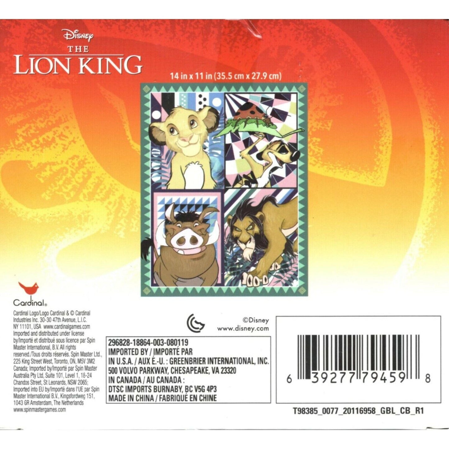 Disney Lion King - 300 Piece Jigsaw Puzzle
