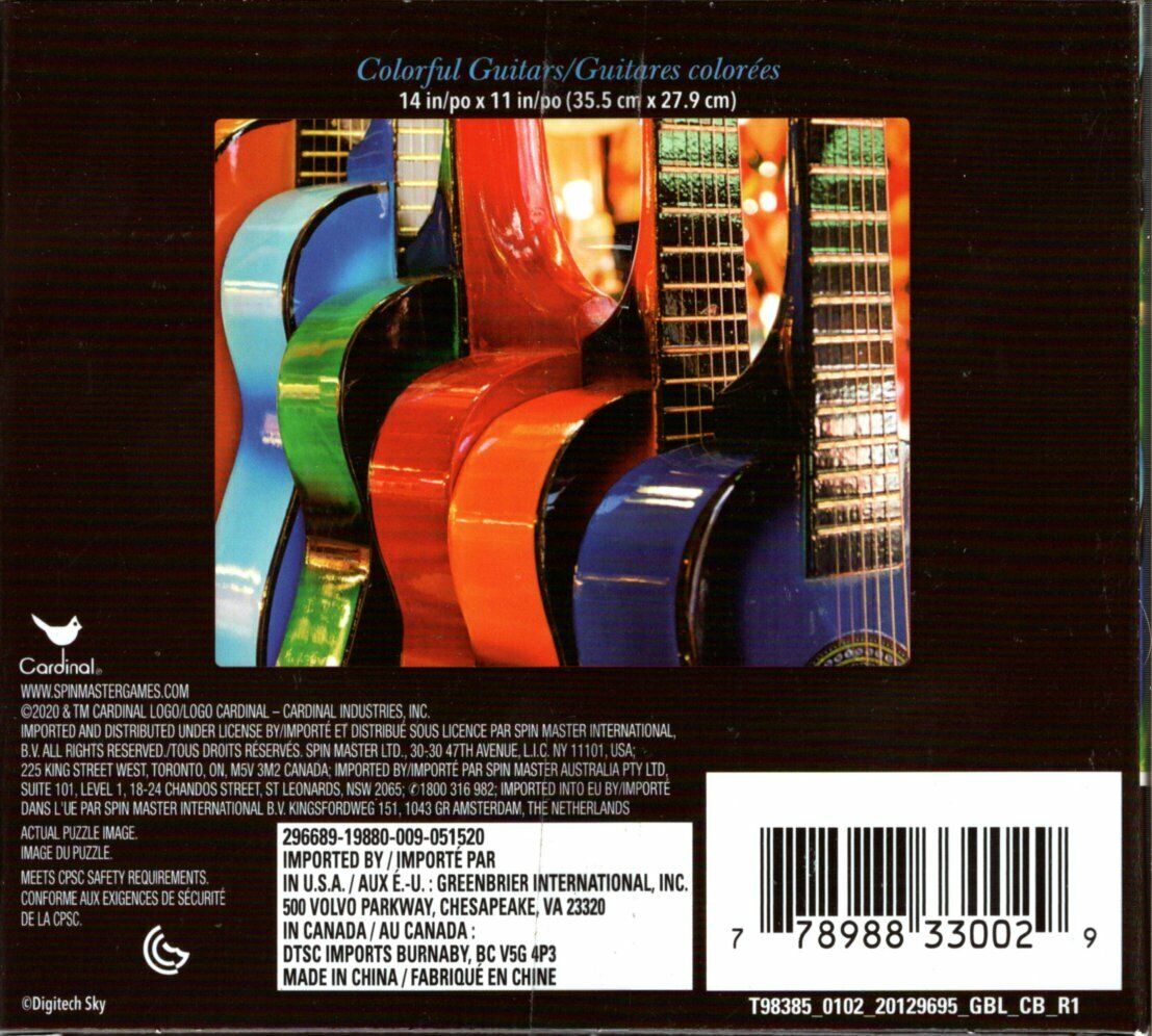 Colorful Guitars - 300 Piece Jigsaw Puzzle