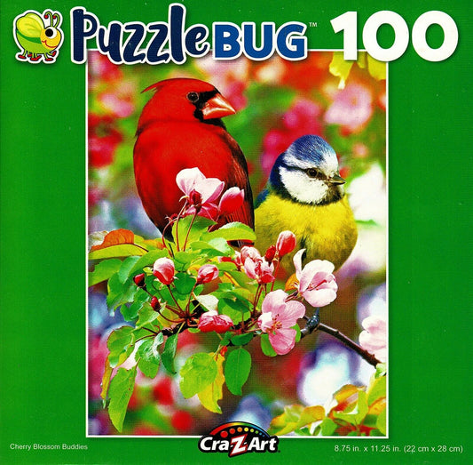 Cherry Blossom Buddies - 100 Pieces Jigsaw Puzzle