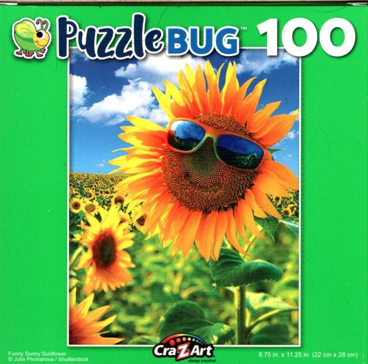 Puzzlebug Funny Sunny Sunflower - 100 Pieces Jigsaw Puzzle