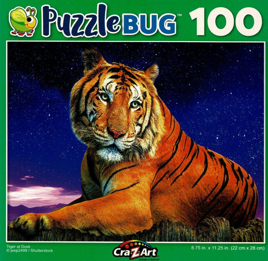 Puzzlebug Tiger at Dusk - 100 Pieces Jigsaw Puzzle