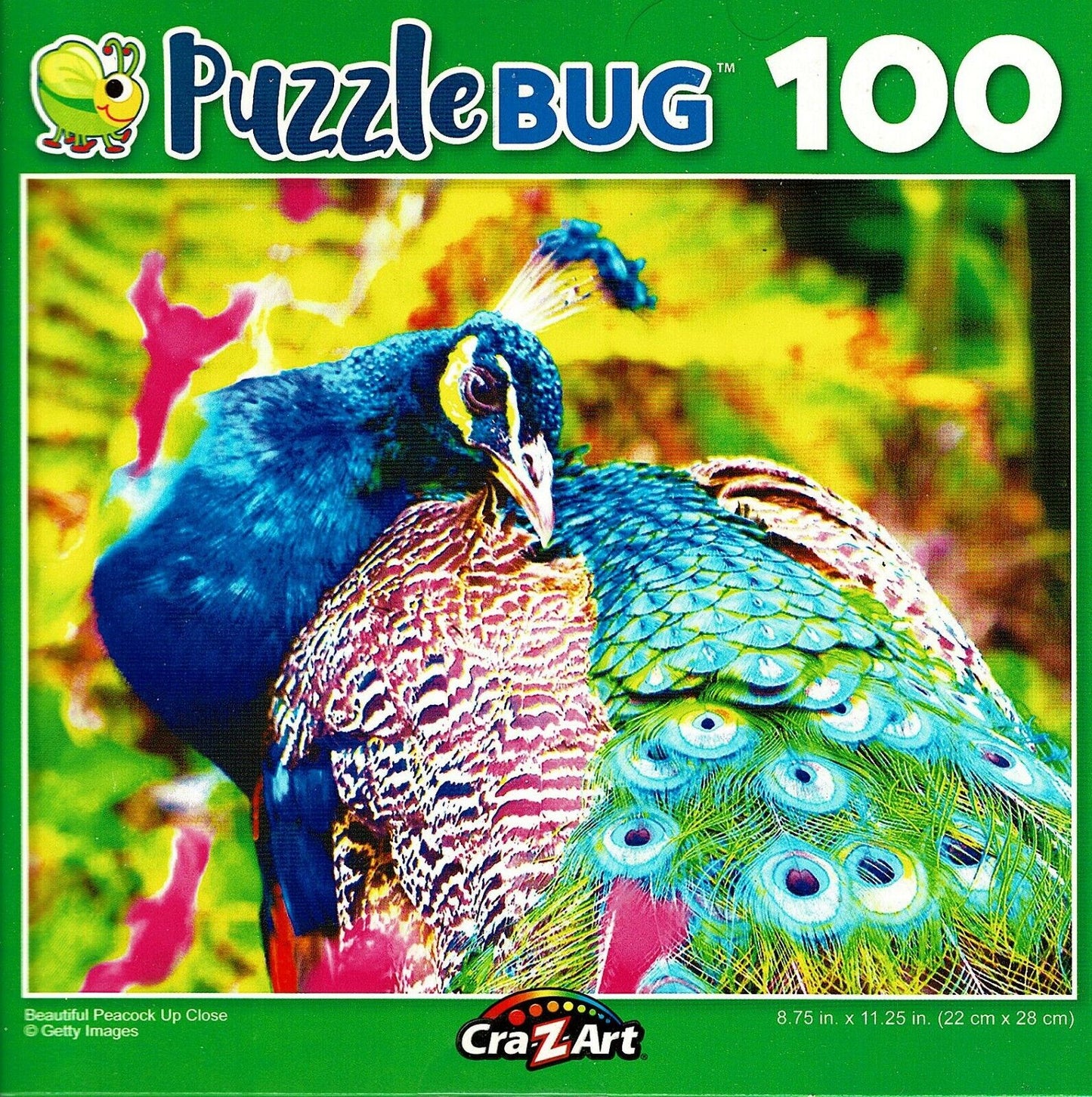 Beautiful Peacock Up Close - 100 Pieces Jigsaw Puzzle