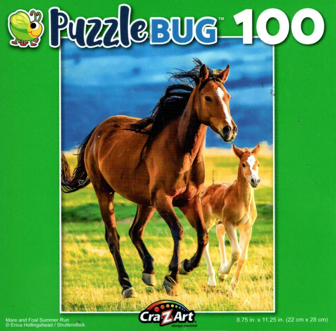 Puzzlebug Mare and Foal Summer Run - 100 Pieces Jigsaw Puzzle