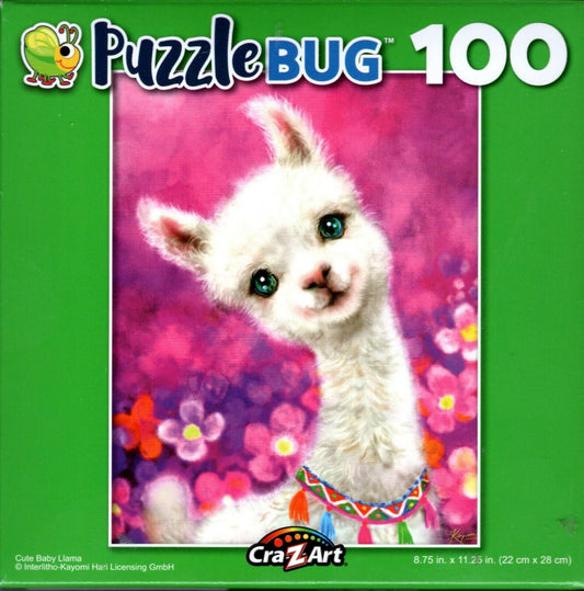 Cute Baby Llama - 100 Pieces Jigsaw Puzzle