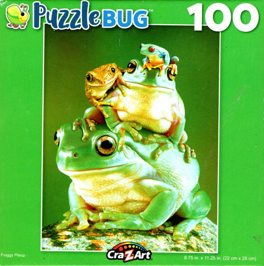 Froggy Pileup - 100 Pieces Jigsaw Puzzle
