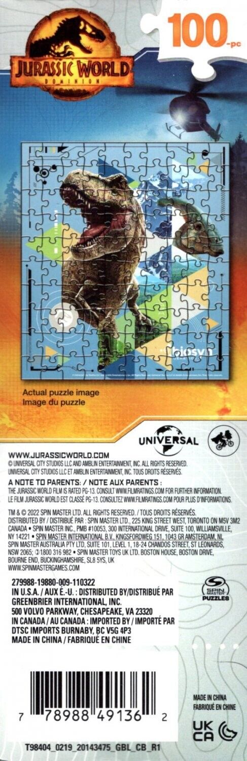Universal Studios Jurassic World - 100 Piece Jigsaw Puzzle - v5