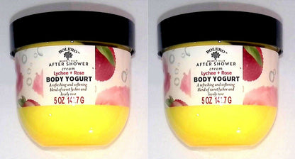 After Shower Cream Lychee + Rose - Body Yogurt 5fl oz (141.7ml) (Set of 2 Pack)