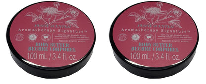 Aromatherapy Signature Body Butter - Peony Scented - Luxury Skin Care 3.4fl oz
