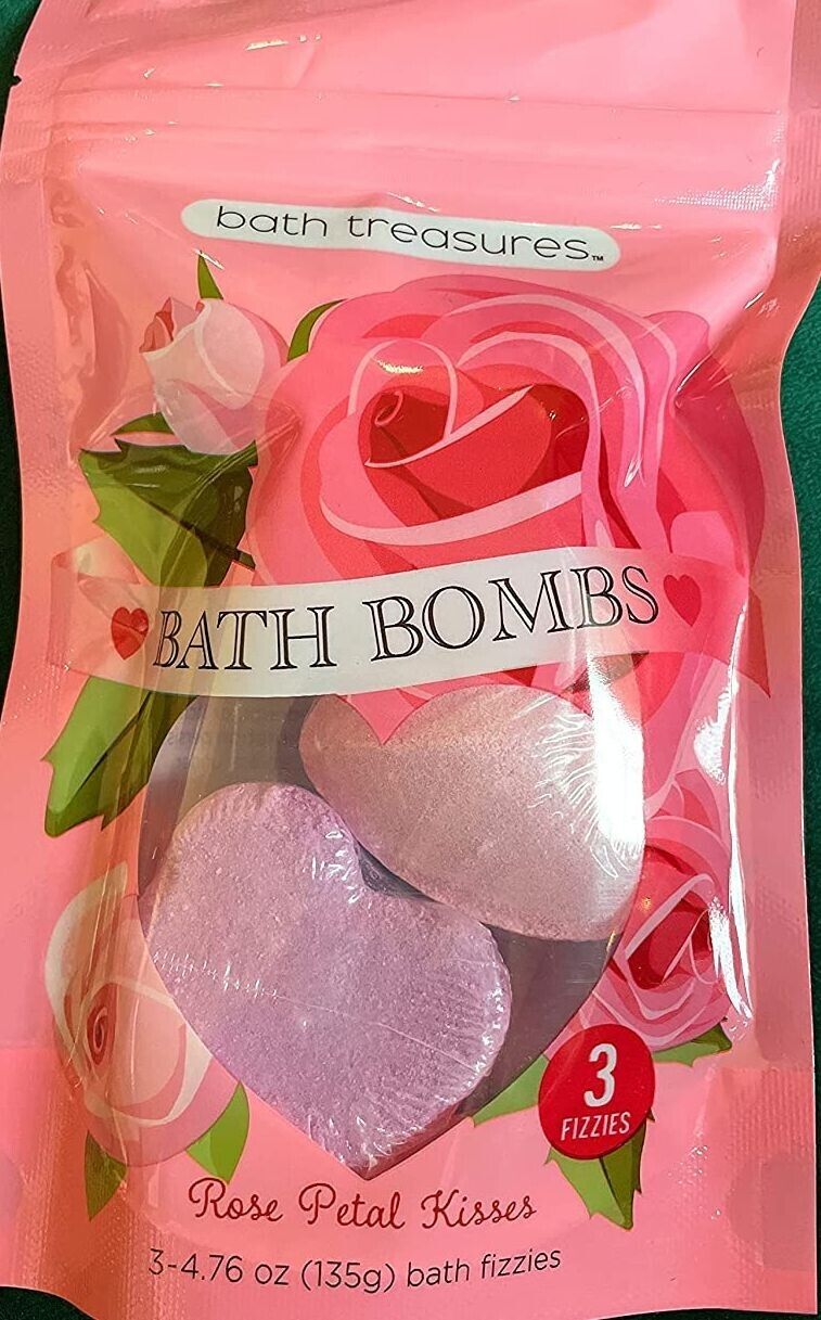 bath treasures, Bath Bombs (Rose Petal Kisses) (Set of 2)