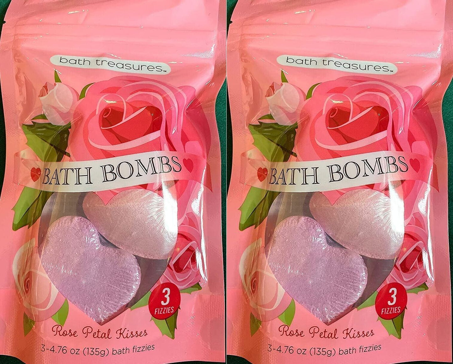 bath treasures, Bath Bombs (Rose Petal Kisses) (Set of 2)