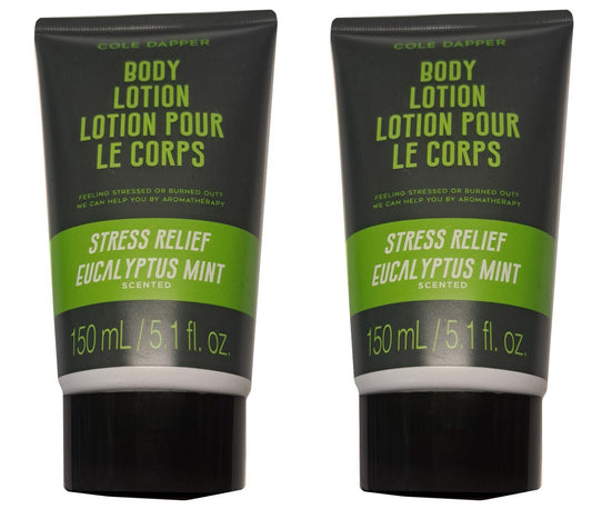Body Lotion - Stress Relief Eucalyptus Mint 5.1fl.oz/150ml (Set of 2 Pack)