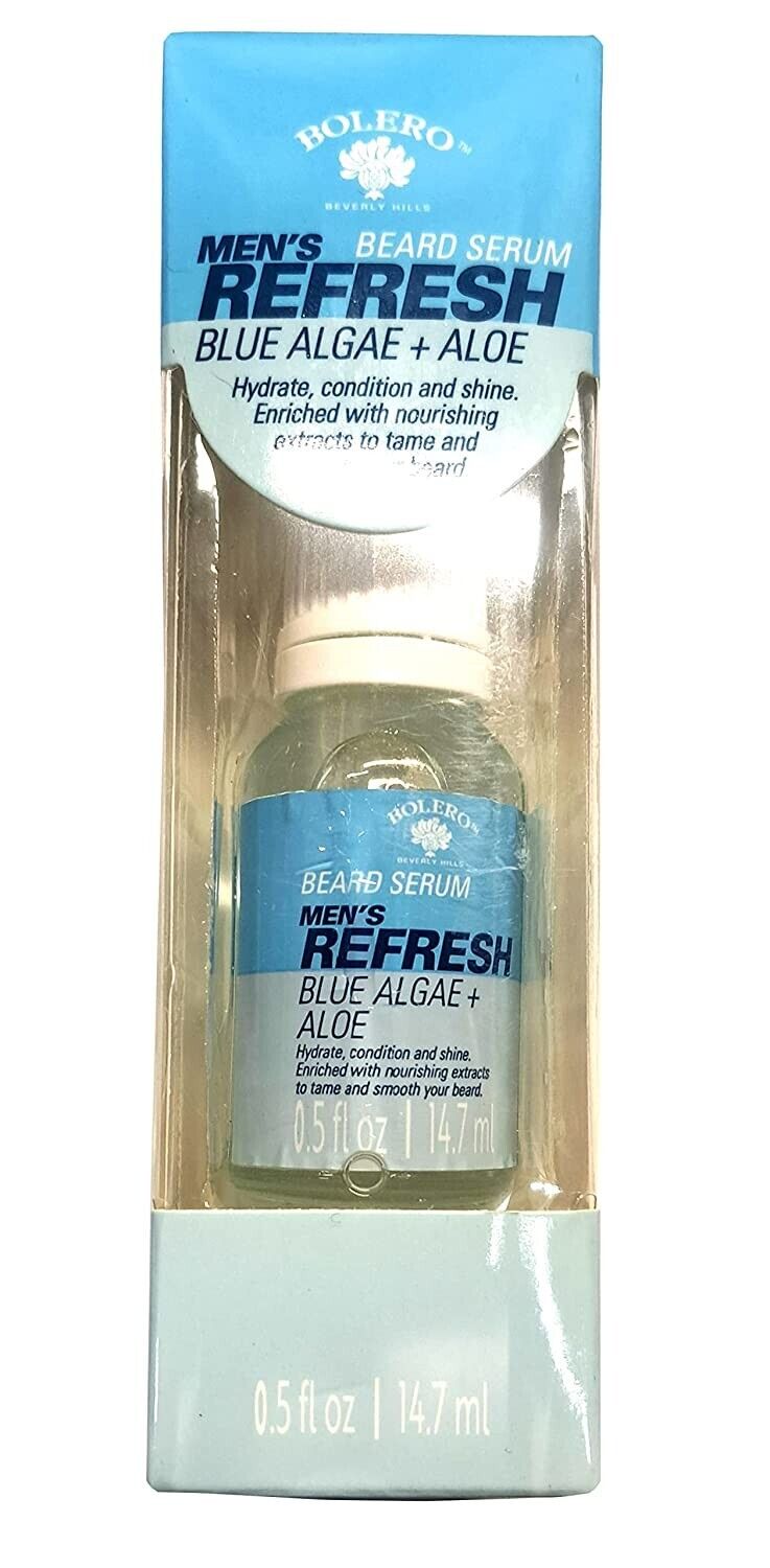 Bolero Beverly Hills Men`s Refresh Beard Serum - Blue Algae & Aloe 0.5fl oz