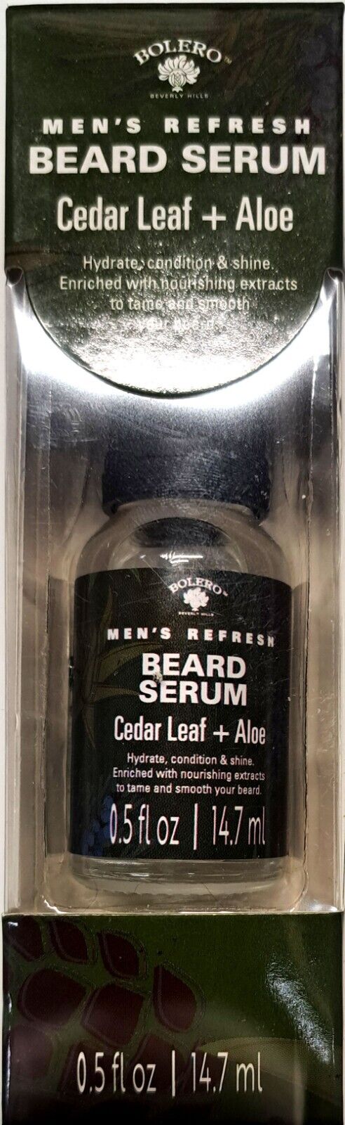 Bolero Beverly Hills Men`s Refresh Beard Serum - Cedar Leaf & Aloe 0.5fl oz