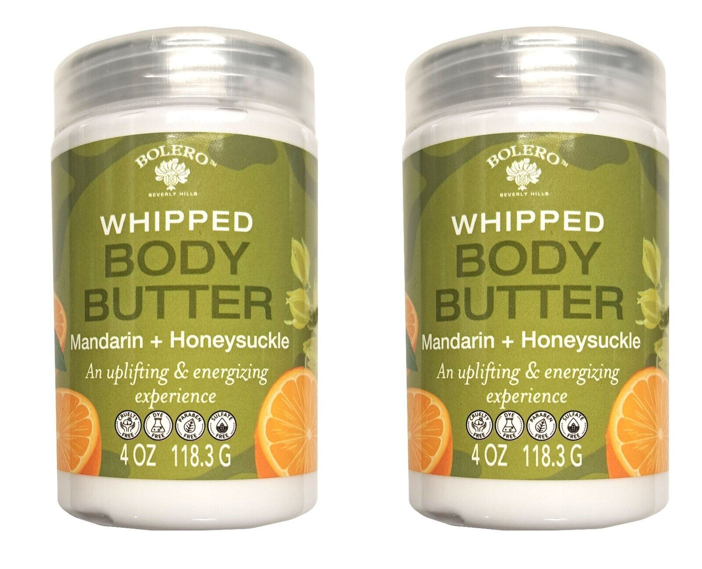 Bolero Beverly Hills Whipped Body Butter - Mandarin & Honeysuckle 4fl oz. 118.3m (Set of 2 Pack)