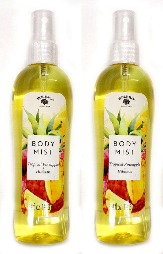 Bolero Body Mist Tropical Pineapple + Hibiscus 4fl oz 118.3 ml (Set of 2)