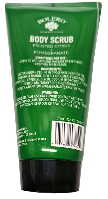Bolero Body Scrub Frosted Citrus & Pomegranate 5fl oz. 147,8ml