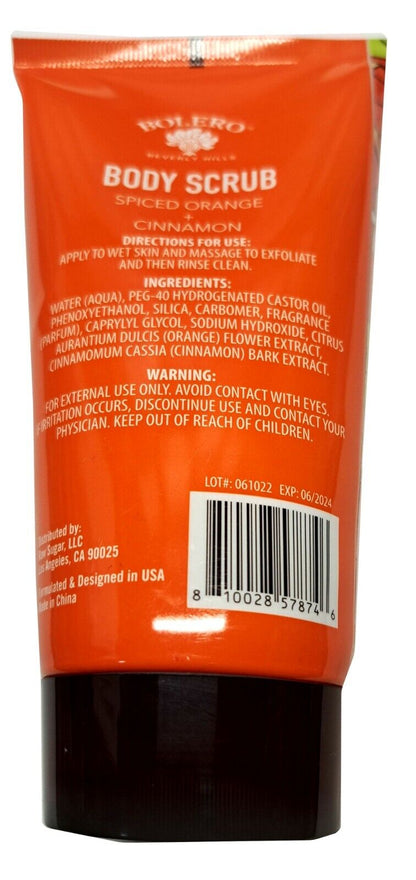 Bolero Body Scrub Spiced Orange & Cinnamon 5fl oz, 147,8ml