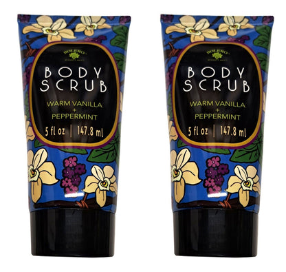 Bolero Body Scrub Warm Vanilla & Peppermint 5fl oz, 147,8ml (Set of 2 Pack)