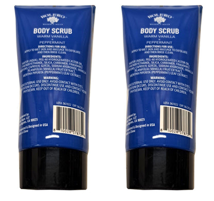 Bolero Body Scrub Warm Vanilla & Peppermint 5fl oz, 147,8ml (Set of 2 Pack)