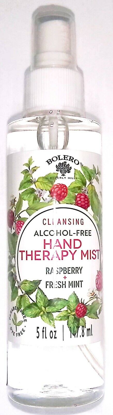 Bolero Cleansing Alcohol - Free Hand Therapy Mist Raspberry + Fresh Mint 5fl