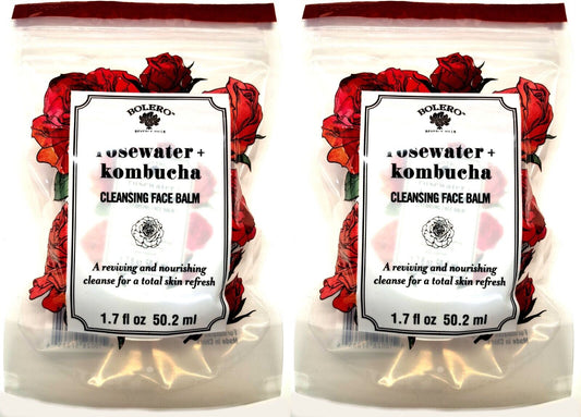 Bolero Cleansing Facial Balm - Rosewater & Kombucha 1.7fl oz, 50.2ml (Set of 2)