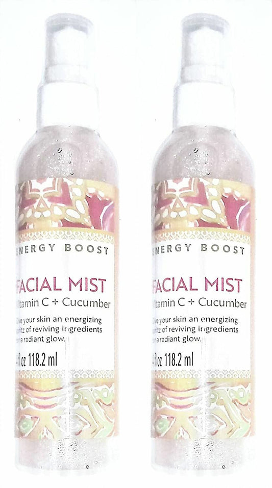 Bolero Energy Boost - Facial Mist - Vitamin C + Cucumber 4fl oz 118.2ml (Set of 2)