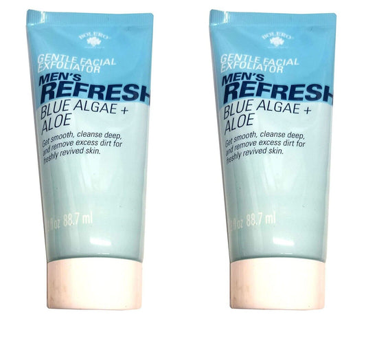 Bolero Gentle Facial Exfoliator Men's Refresh - Blue Algae & Aloe 3fl oz Set