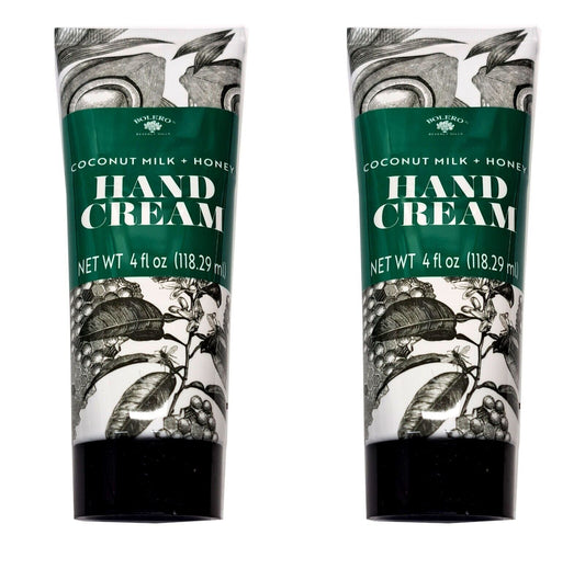 Bolero Hand Cream Coconut Milk & Honey 4fl oz, 118,29ml (Set of 2 Pack)