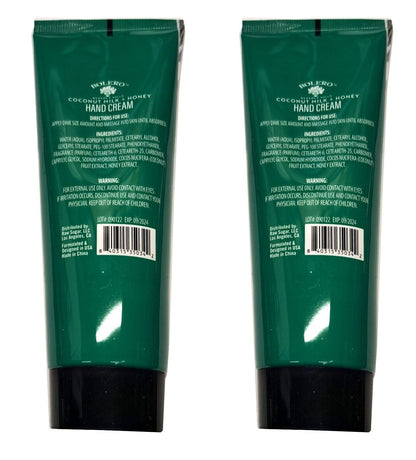 Bolero Hand Cream Coconut Milk & Honey 4fl oz, 118,29ml (Set of 2 Pack)