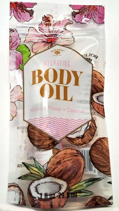 Bolero Hydrating Body Oil - Hibiscus Flower & Coconut 1fl oz (Set of 2)
