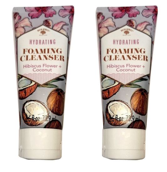 Bolero Hydrating Foaming Cleanser Hibiscus Flower & Coconut 2.5fl oz Set of 2