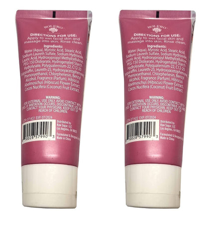 Bolero Hydrating Foaming Cleanser Hibiscus Flower & Coconut 2.5fl oz Set of 2