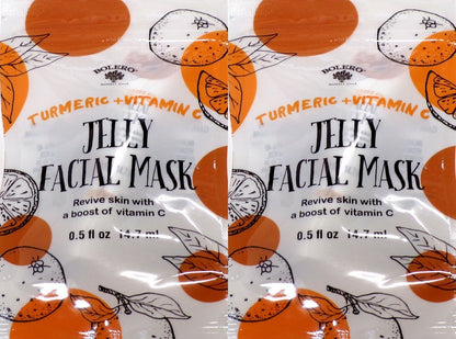 Bolero Jelly Facial Mask Turmeric + Vitamin C 0.5fl oz 14.7ml (Set of 2)