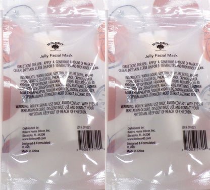 Bolero Jelly Facial Mask Turmeric + Vitamin C 0.5fl oz 14.7ml (Set of 2)