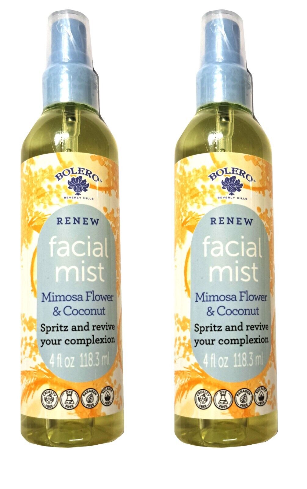 Bolero Renew Facial Mist - Mimosa Flower & Coconut 4fl oz (Set of 2)