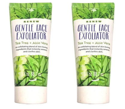 Bolero Renew Gentle Face Exfoliator - Tea Tree & Aloe Vera 3fl oz Set of 2