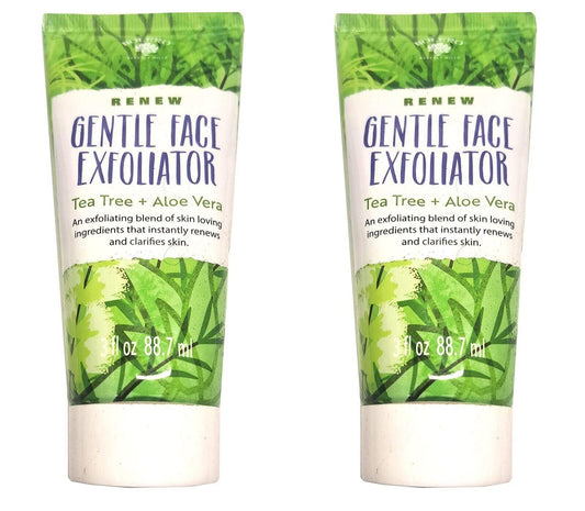 Bolero Renew Gentle Face Exfoliator - Tea Tree & Aloe Vera 3fl oz Set of 2