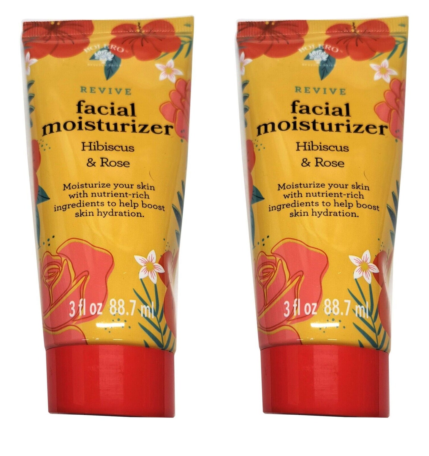 Bolero Revive Facial Moisturizer Hibiscus & Rose 3fl oz, 88,7ml (set of 2 Pack)