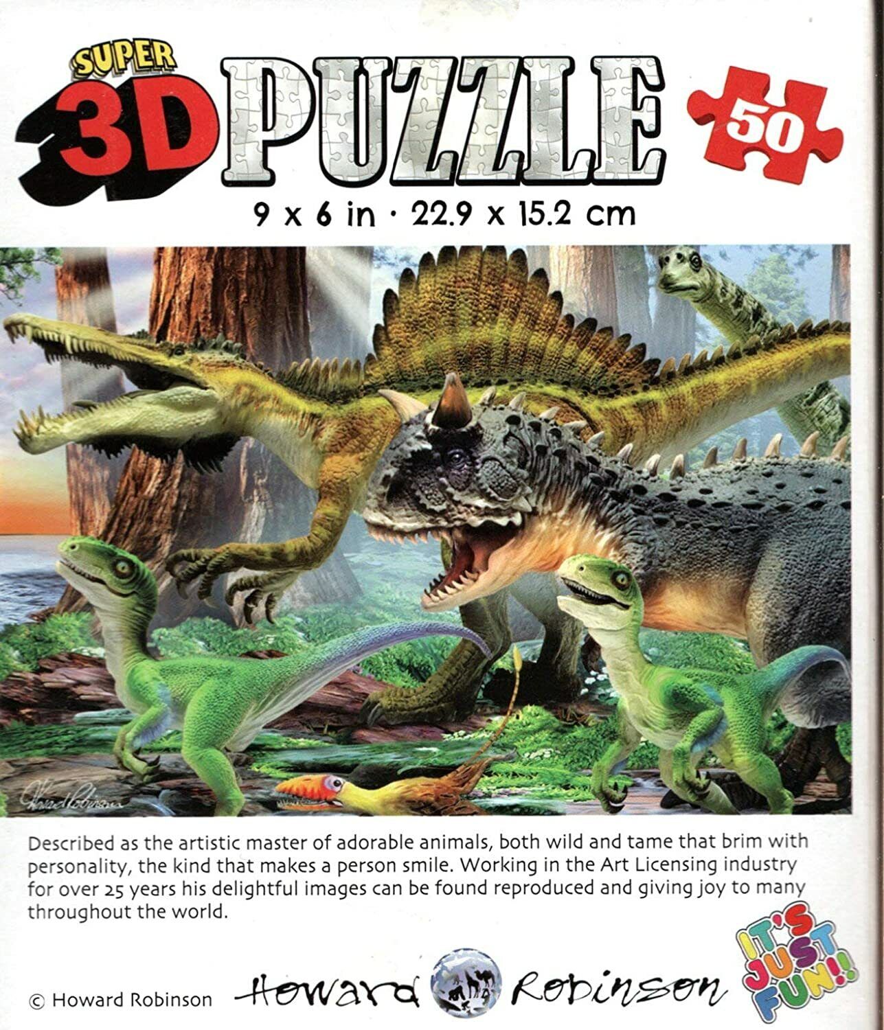 Carnotaurus - Super 3D 50 Pieces Jigsaw Puzzle