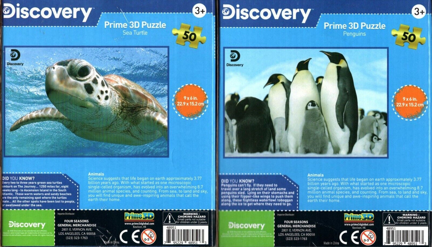Discovery - Prime 3D 50 Pieces Jigsaw Puzzle (Set of 2) v1