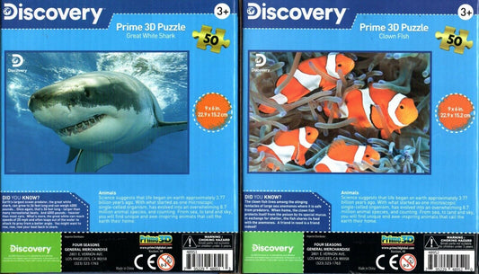 Discovery - Prime 3D 50 Pieces Jigsaw Puzzle (Set of 2) v4