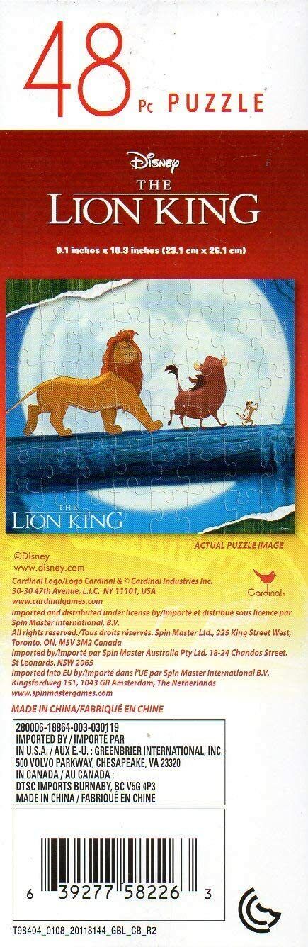 The Lion King - 48 Pieces Jigsaw Puzzle v3