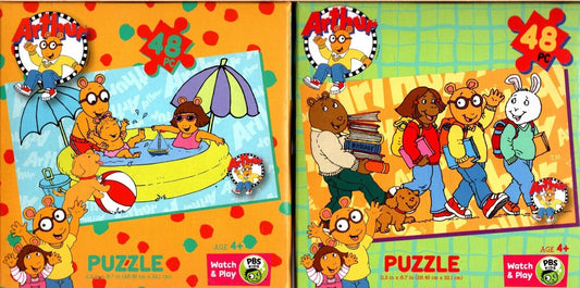 Watch & Plays Arthur - 48 Pieces Jigsaw Puzzle (Set of 2)