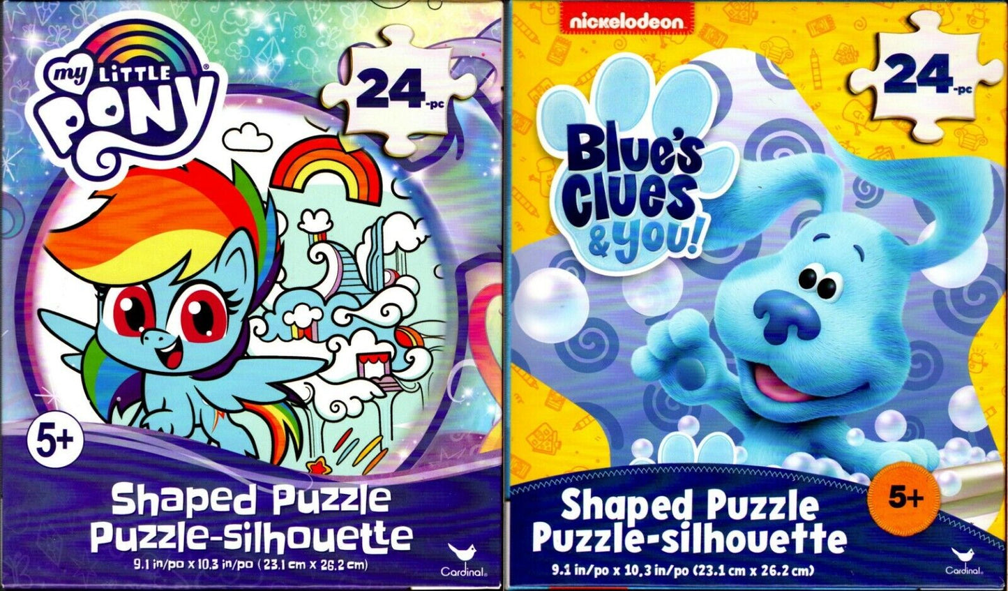 Blue`s Clues & you! and My Little Pony - 24 Shaped Jigsaw Puzzle (Set of 2)